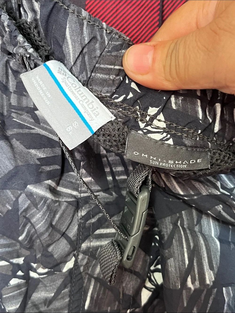 Columbia Black & Gray Patterned Men's Swim Trunks